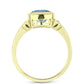 Anillo de Plata Bañada en Oro con Labradorita