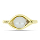 Anillo de Plata Bañada en Oro con Perla de Agua Dulce