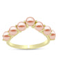 Anillo de Plata Bañada en Oro con Perla de agua dulce melocotón