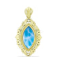 Colgante de Plata Bañada en Oro con Larimar