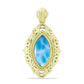 Colgante de Plata Bañada en Oro con Larimar
