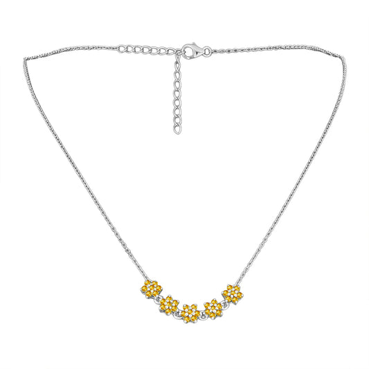Collar de Plata con Citrino de Río del Oro