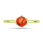 Anillo de Plata Bañada en Oro con Turquesa de Mohave