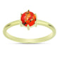 Anillo de Plata Bañada en Oro con Turquesa de Mohave