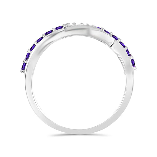 Anillo de Plata con Amatista de Marruecos