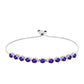 Pulsera de Plata con Amatista de Marruecos y Topacio Blanco