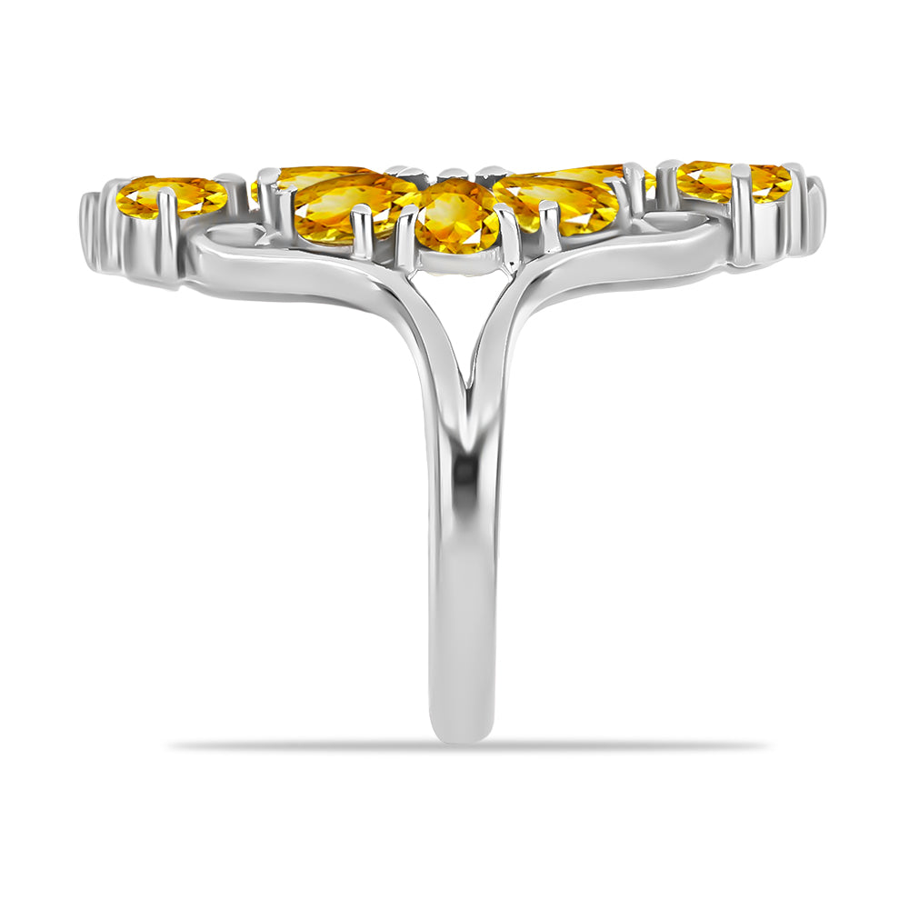 Anillo de Plata con Citrino de Río del Oro 4 