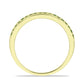 Anillo de Plata Bañada en Oro con Zafiro Verde