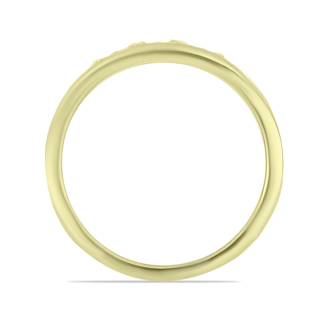 Anillo de Plata Bañada en Oro con Diamante blanco