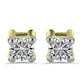Conjunto de Plata Bañada en Oro con Diamante blanco y Rubí de Madagascar ( Pendientes )