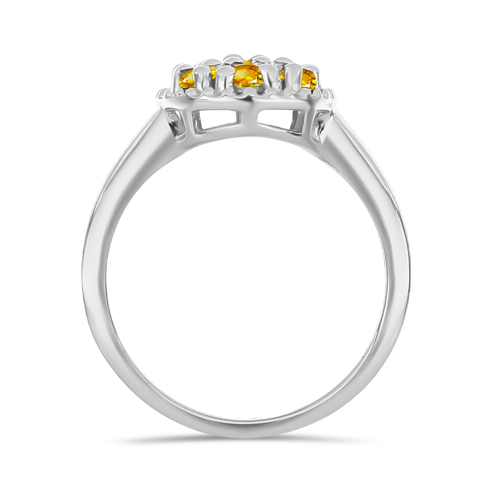 Anillo de Plata con Citrino de Río del Oro 2 