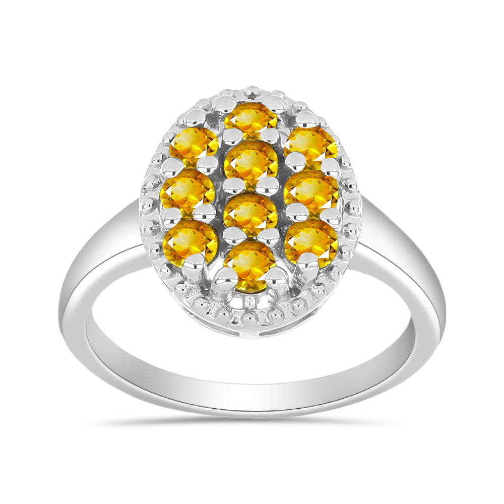 Anillo de Plata con Citrino de Río del Oro 3 