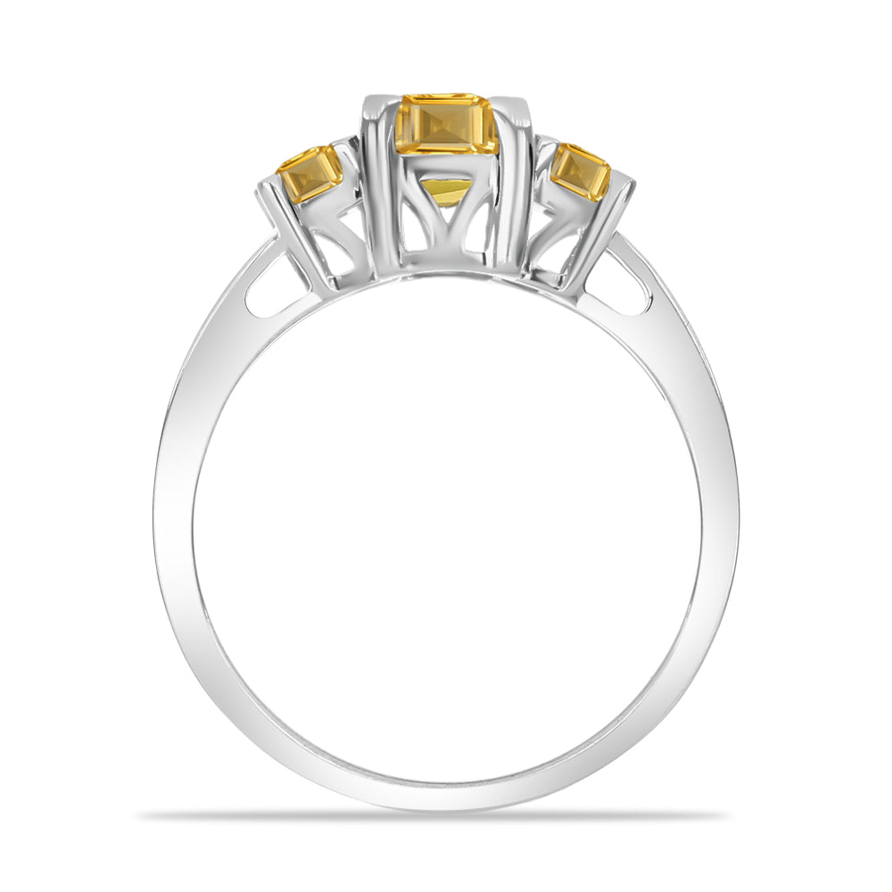 Anillo de Plata con Citrino de Río del Oro 2 