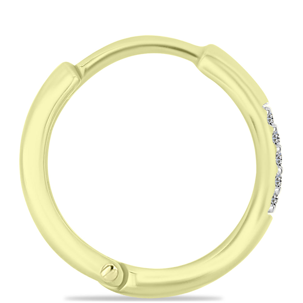 Pendientes de Plata Bañada en Oro con Diamante blanco 4 