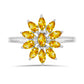 Anillo de Plata con Citrino de Río del Oro