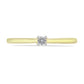 Anillo de Plata Bañada en Oro con Diamante blanco