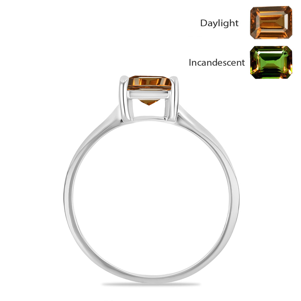 Anillo de Plata con Zultanita de Anatolia certificado y cultivado en laboratorio 2 