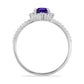 Anillo de Plata con Amatista de Marruecos y Topacio Blanco