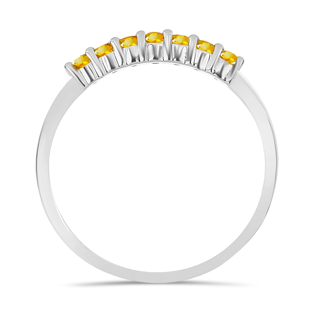 Anillo de Plata con Citrino de Río del Oro