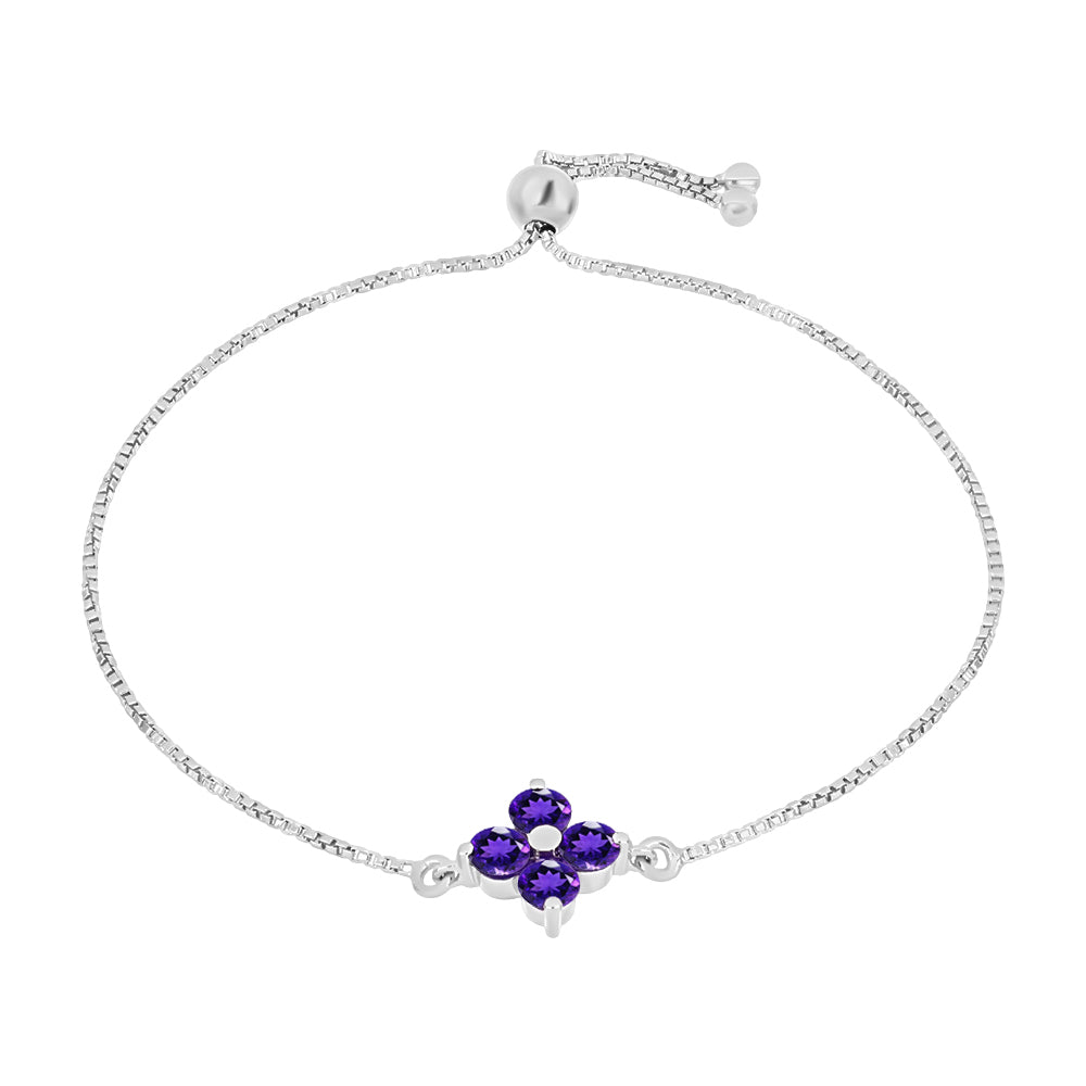 Pulsera de Plata con Amatista de Marruecos