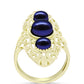Anillo de Plata Bañada en Oro con Perla Negra de Agua dulce