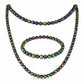 Conjunto Pepita con Cuarzo Hematita verde místico ( Collar +Pulsera )