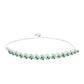 Pulsera de Plata con Esmeralda de Zambia y Topacio Blanco