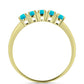 Anillo de Plata Bañada en Oro con Jade Azul