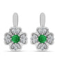 Pendientes de Plata con Esmeralda de Zambia y Topacio Blanco
