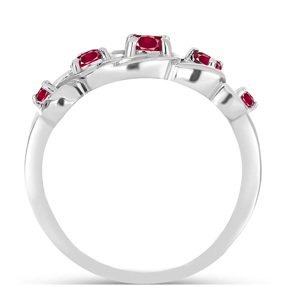 Anillo de Plata con Rubí de Madagascar