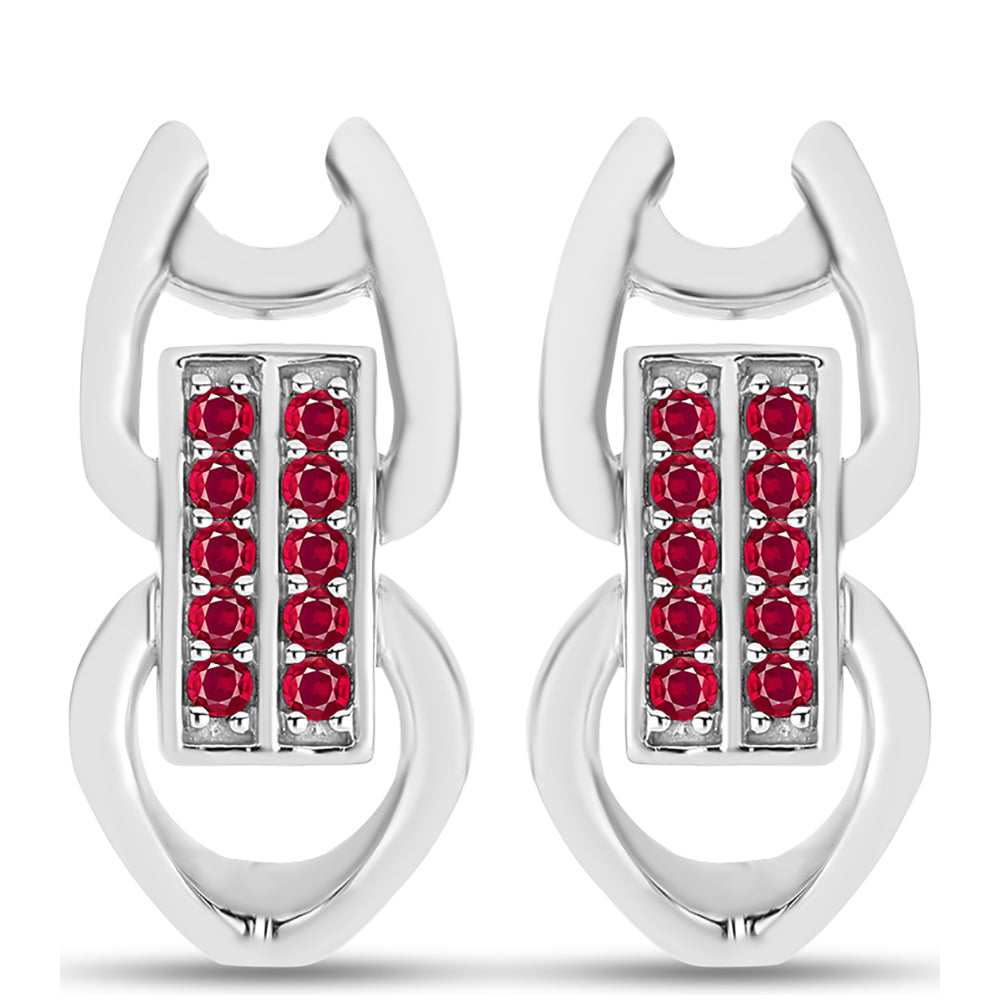 Pendientes de Plata con Rubí de Madagascar 1 
