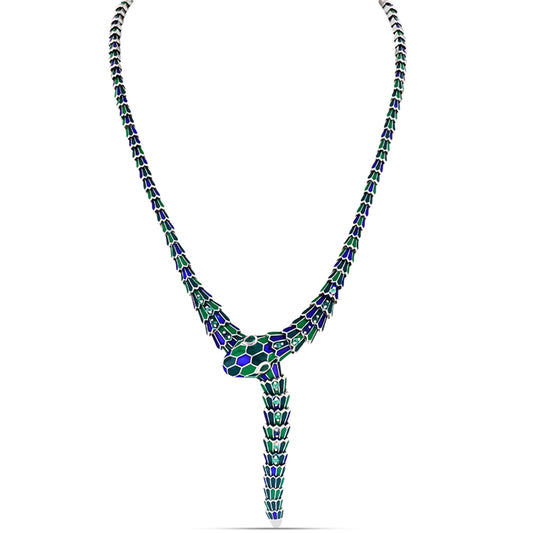 Collar de Plata con Esmeralda de Zambia