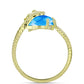 Anillo de Plata Bañada en Oro con Jade Azul