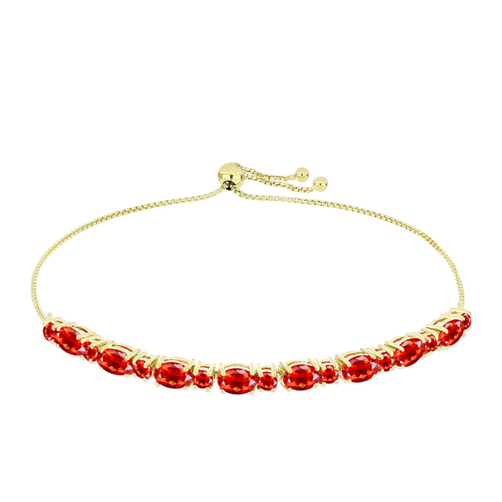 Pulsera de Plata Bañada en Oro con Ópalo de Fuego de Lega Dembi 1 