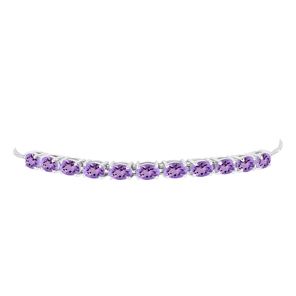 Pulsera de Plata con Amatista Rosa de Francia 2 