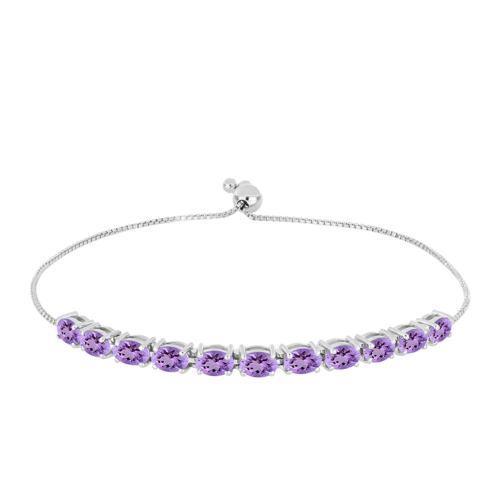Pulsera de Plata con Amatista Rosa de Francia 1 