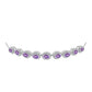 Pulsera de Plata con Amatista Rosa de Francia y Topacio Blanco