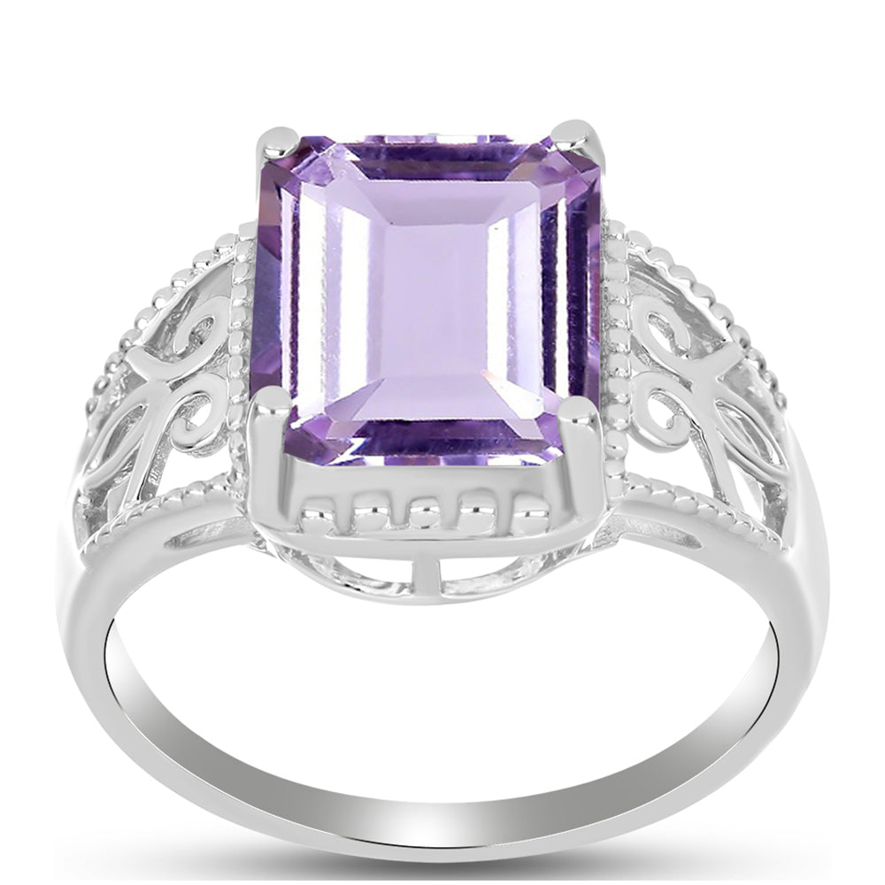 Anillo de Plata con Amatista Rosa de Francia