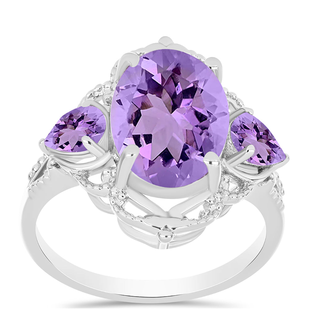 Anillo de Plata con Amatista Rosa de Francia