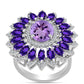Anillo de Plata con Amatista Rosa de Francia y Amatista Artigas