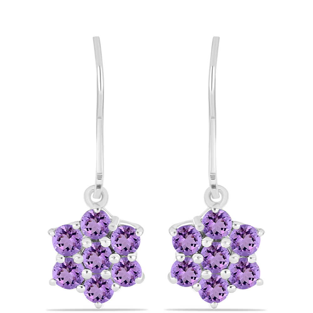 Pendientes de Plata con Amatista Rosa de Francia