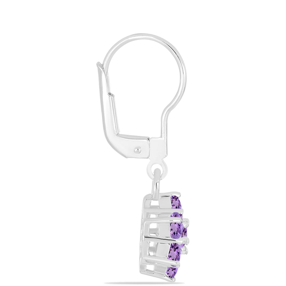 Pendientes de Plata con Amatista Rosa de Francia 2 