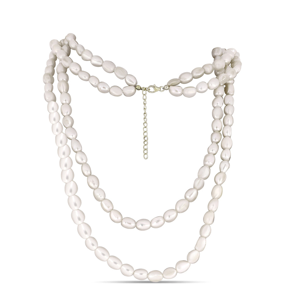 Collar de Plata Bañada en Oro con Perla de Agua Dulce 1 