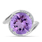 Anillo de Plata con Amatista Rosa de Francia y Topacio Blanco