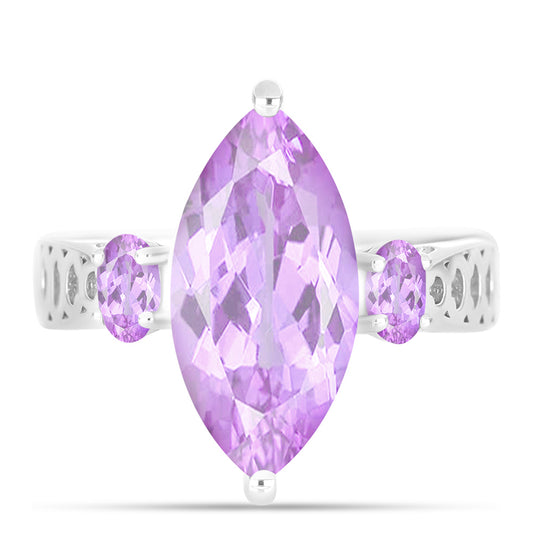 Anillo de Plata con Amatista Rosa de Francia