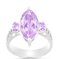 Anillo de Plata con Amatista Rosa de Francia