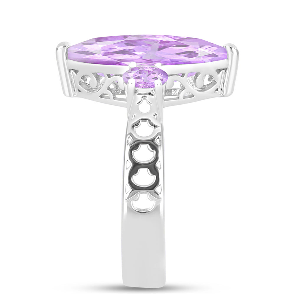 Anillo de Plata con Amatista Rosa de Francia 4 