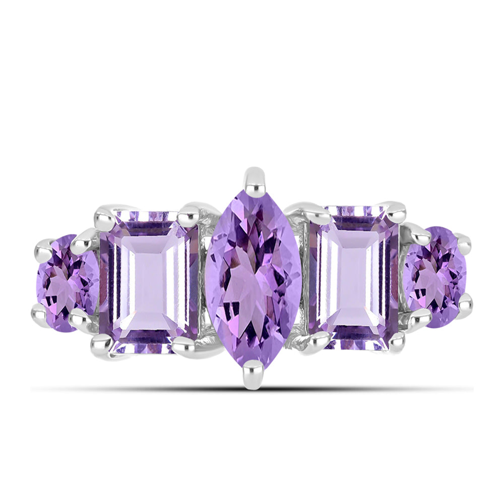 Anillo de Plata con Amatista Rosa de Francia