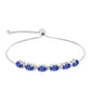 Pulsera de Plata con Tanzanita AAA y Diamante blanco