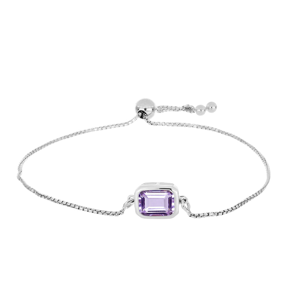 Pulsera de Plata con Amatista Rosa de Francia 1 